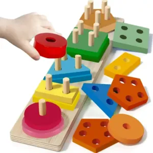 Houten puzzel voor sorteren - kinderspeelgoed